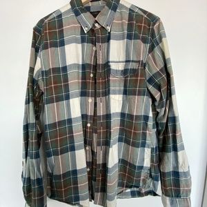 J Crew Check Button Up Shirt - M
